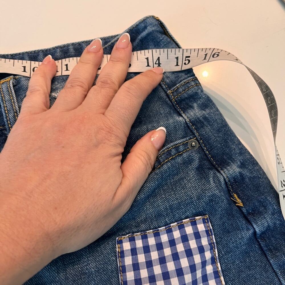 Forever 21 Patchwork Cutoff Jean Shorts Size 29 - image 7